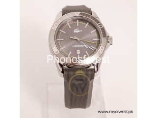 Lacoste Mens Quartz Grey Silicone Strap Grey Dial 43mm Watch