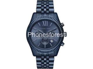 Michael Kors Mens Quartz Stainless Steel Blue Dial 44mm Watch