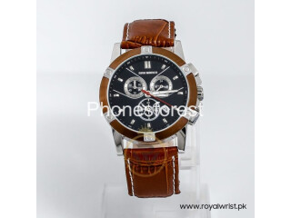 San marco Mens Quartz Brown Leather Strap Black Dial 40mm Watch