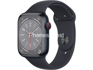 Apple Watch Series 8 (GPS + Cellular) 45mm Aluminum Case with Midnight Sport Band - M/L - Midnight