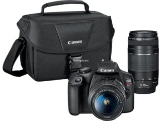 Canon - EOS Rebel T7 DSLR Video Two Lens Kit with EF-S 18-55mm and EF 75-300mm Lenses