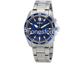 SEIKO Kinetic Blue Dial Stainless Steel Men's Watch