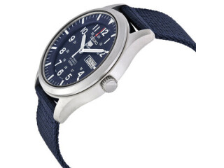 SEIKO 5 Sport Automatic Navy Blue Canvas Men's Watch